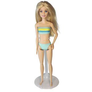 Barbie Fizzy Bath Doll Body Molded Bikini Articulated Knees 2020 Mattel GJN32